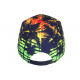 Casquette NY Jaune Fluo et Verte Palmiers Tropicale Bora Baseball CASQUETTES Hip Hop Honour