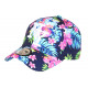 Casquette NY Bleue et Rose Fleurs Tropicale Fashion Baseball Hawai CASQUETTES Hip Hop Honour