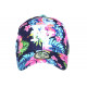 Casquette NY Bleue et Rose Fleurs Tropicale Fashion Baseball Hawai CASQUETTES Hip Hop Honour