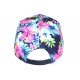 Casquette NY Bleue et Rose Fleurs Tropicale Fashion Baseball Hawai CASQUETTES Hip Hop Honour