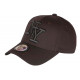 Casquette NY Marron Chocolat Classe Visiere Baseball Broadwyx CASQUETTES Hip Hop Honour