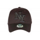 Casquette NY Marron Chocolat Classe Visiere Baseball Broadwyx CASQUETTES Hip Hop Honour