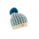 Bonnet Rmoutain Cold tricot quadrillage Turquoise ANCIENNES COLLECTIONS divers