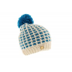 Bonnet Rmoutain Cold tricot quadrillage Turquoise ANCIENNES COLLECTIONS divers