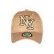 Casquette NY Beige et Noire Tendance Visiere Baseball Broadwyx CASQUETTES Hip Hop Honour