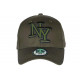 Casquette NY Verte et Noire Tendance Visiere Baseball Broadwyx CASQUETTES Hip Hop Honour