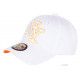 Casquette NY Blanche et Orange Fluo Tendance Visiere Baseball Broadwyx CASQUETTES Hip Hop Honour