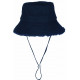 Chapeau Bob Bleu Marine en Coton Prestige Urban avec Ficelle Myxjack BOB Nyls Création