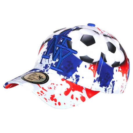 Casquette NY France Football Drapeau Bleu Blanc Rouge Fashion Footkyx CASQUETTES Hip Hop Honour