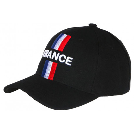 Casquette France Noire Drapeau Bleu Blanc Rouge Design Classe CASQUETTES PAYS