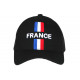 Casquette France Noire Drapeau Bleu Blanc Rouge Design Classe CASQUETTES PAYS