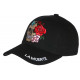 Casquette Tete de Mort et Rose La Muerte Biker Baseball Motard CASQUETTES Nyls Création