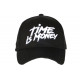 Casquette Time Is Money Blanche et Noire Fashion en Coton Baseball CASQUETTES Nyls Création