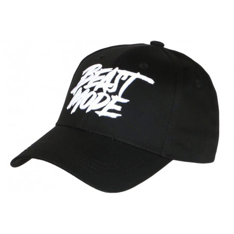 Casquette Beast Mode Blanche et Noire Fashion en Coton Baseball CASQUETTES Nyls Création