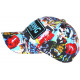 Casquette Boxing Bleue et Rouge Patch Reflect Streetwear Baseball CASQUETTES Nyls Création