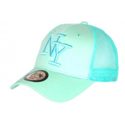 Casquette NY Filet Verte Turquoise Trucker Baseball Fashion Gybz CASQUETTES Hip Hop Honour