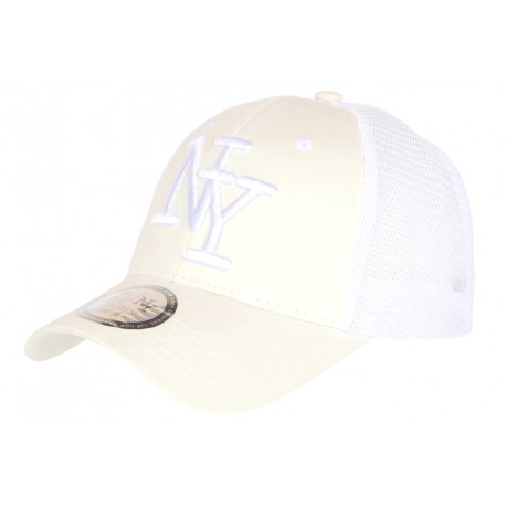 Casquette NY Filet Blanche Trucker Baseball Classe Gybz CASQUETTES Hip Hop Honour