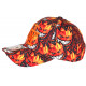 Casquette Enfant Orange Noire Originale Diablotins Fire 7 a 11 ans Casquette Enfant Hip Hop Honour