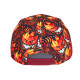 Casquette Enfant Orange Noire Originale Diablotins Fire 7 a 11 ans Casquette Enfant Hip Hop Honour