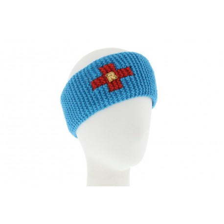 Bandeau Tricot uni + croix Turquoise ANCIENNES COLLECTIONS divers