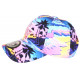 Casquette Enfant Rose et Jaune Palmiers NY Baseball Sunset 7 a 12 ans Casquette Enfant Hip Hop Honour