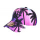 Casquette Enfant Rose et Violette Palmiers Tropical 7 a 12 ans Casquette Enfant Hip Hop Honour