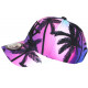 Casquette Enfant Rose et Violette Palmiers Tropical 7 a 12 ans Casquette Enfant Hip Hop Honour