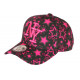 Casquette Enfant Rose et Noire Etoiles Fashion Staring de 7 a 12 ans Casquette Enfant Hip Hop Honour