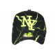 Casquette NY Jaune Fluo Noire Print Original Streetwear Baseball Eklyr CASQUETTES Hip Hop Honour