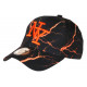 Casquette NY Orange Fluo Noire Look Original Streetwear Baseball Eklyr CASQUETTES Hip Hop Honour