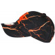 Casquette NY Orange Fluo Noire Look Original Streetwear Baseball Eklyr CASQUETTES Hip Hop Honour