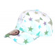 Casquette Enfant Etoiles bleues vertes pailettes Staring 7 a 12 ans Casquette Enfant Hip Hop Honour