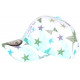 Casquette Enfant Etoiles bleues vertes pailettes Staring 7 a 12 ans Casquette Enfant Hip Hop Honour