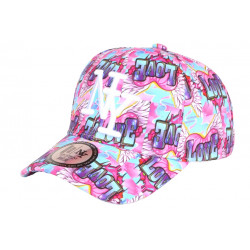 Casquette Enfant Rose Love Coeurs Fashion Heartly NY Baseball 7 a 12 ans Casquette Enfant Hip Hop Honour