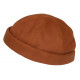 Bonnet Docker Cuir Marron Camel Biker Koyoon Aussie Apparel BONNETS Aussie Apparel