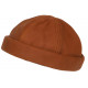 Bonnet Docker Cuir Marron Camel Biker Koyoon Aussie Apparel BONNETS Aussie Apparel