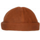 Bonnet Docker Cuir Marron Camel Biker Koyoon Aussie Apparel BONNETS Aussie Apparel