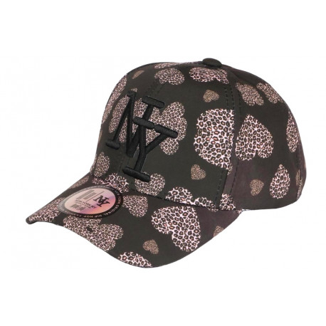 Casquette Enfant Originale Marron Coeurs Panthero NY Baseball 7 a 12 ans Casquette Enfant Hip Hop Honour