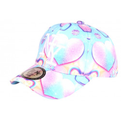 Casquette Enfant Rose bleue Coeurs Fashion Pastel 7 a 12 ans Casquette Enfant Hip Hop Honour