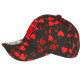 Casquette Enfant Coeurs Rouges Lovely NY Baseball 7 a 12 ans Casquette Enfant Hip Hop Honour