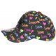 Casquette Enfant Coeurs Jaunes Roses Originale Lovely 7 a 12 ans Casquette Enfant Hip Hop Honour