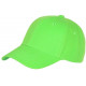 Casquette Baseball Verte Fluo Fashion CASQUETTES Nyls Création