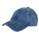 Casquette Baseball Bleue Denim Vintage Coton Délavé Tendance Onyox CASQUETTES Nyls Création