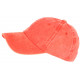 Casquette Baseball Orange Vintage Coton Delave Tendance Onyox CASQUETTES Nyls Création