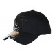 Casquette NY Noire Tags Blancs City Sportswear Baseball Noryk CASQUETTES Hip Hop Honour