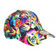 Casquette Enfant Lion Jaune et Bleue Fantaisie NY Baseball Wild 7 a 12 ans Casquette Enfant Hip Hop Honour