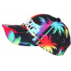 Casquette Los Angeles Multicolore Palmiers Tropical Sunrise Baseball CASQUETTES Hip Hop Honour