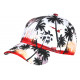 Casquette Los Angeles Blanche et Rouge Palmiers Tropical Sunrise Baseball CASQUETTES Hip Hop Honour