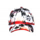 Casquette Los Angeles Blanche et Rouge Palmiers Tropical Sunrise Baseball CASQUETTES Hip Hop Honour