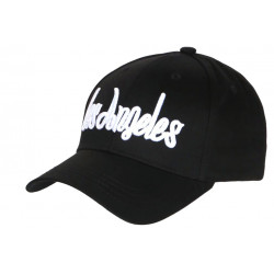 Casquette Los Angeles Noire et Blanche Vintage en Coton Baseball CASQUETTES Nyls Création